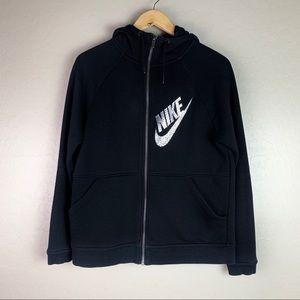 Nike zip up hoodie black sweatshirt  small
